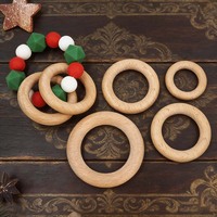 Maßgefertigte Holzringe für Bastelarbeiten mit Naturholzmaterial für Baby-Beißringe, Schmuck und Makramee-Zubehör