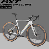 Vélo de gravier BXT Gravel-055 en fibre de carbone T1000, compatible avec GRX RX820 1x12 vitesses / 2x12S, adapté pour la conduite en montagne et sur route
