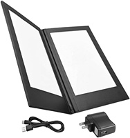 Menu en cuir A5 éclairé pour restaurant, bar, boîte de nuit, avec éclairage LED rétroéclairé