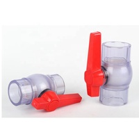 Vanne à boisseau sphérique manuelle en PVC translucide UPVC DN15-DN50 OEM