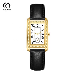 Commercio all'ingrosso della fabbrica di personalizzazione delle donne europee quarzo orologi in pelle rossa quadrato <span class=keywords><strong>romano</strong></span> <span class=keywords><strong>Numera</strong></span> orologio al quarzo delle donne - Product Image 4