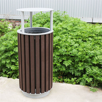 Poubelle de plein air en bois grande poubelle à l'extérieur de la rue Park poubelle écologique poubelle de recyclage commerciale publique
