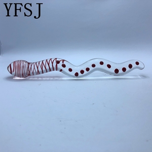 Masseur de prostate en verre borosilicate à double tête géant pour femmes, écologique - Product Image 3