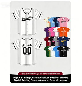 Nouveau Maillot de Baseball Américain Personnalisé 2026 à Impression Numérique – Conception Gratuite DIY – Maillots de Sport à Col Ouvert pour Équipes – Sublimation - Product Image 4