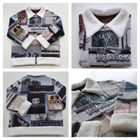 Personnalisé Hip Pop Street Wear Pull Tapisserie Printemps Hiver Saison Haute Qualité Patch Motif Tissé Tapisserie Veste D'hiver
