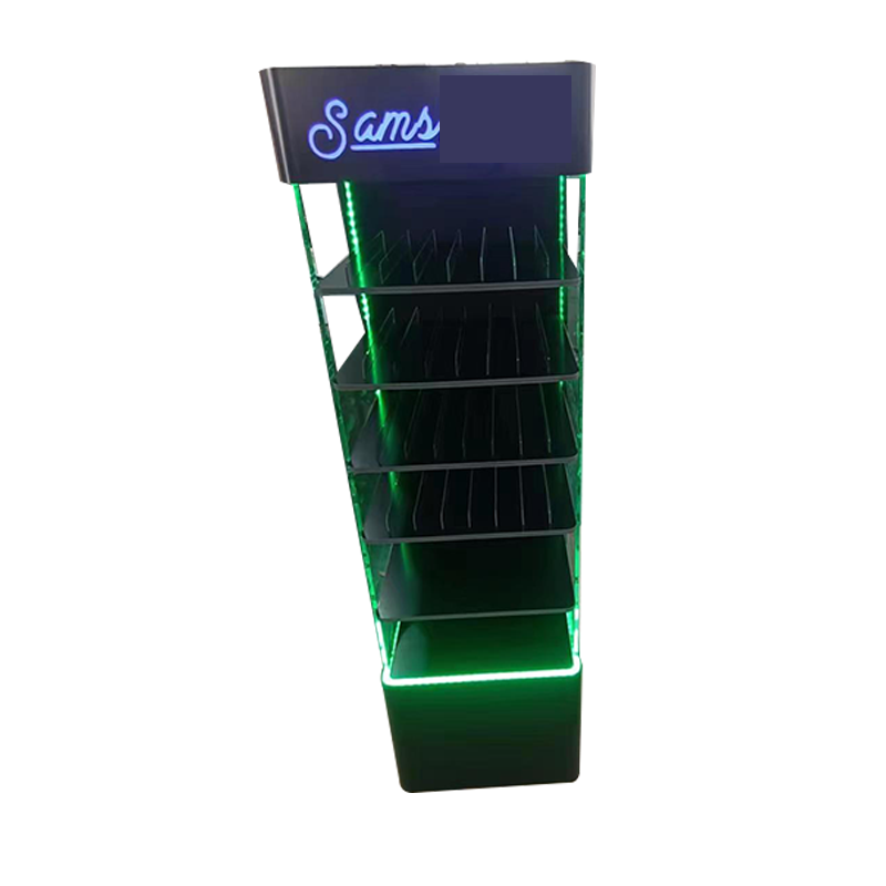 Apache Modern Customized Floor Acrylic LED Display Rack with Easy Assembly and Carton Packaging for E Products — view 5