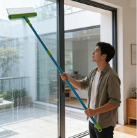 Nettoyeur de vitres télescopique Greenwell en silicone écologique ABS+métal, manche long de 30 cm + 120 cm, outil de nettoyage de voiture, vu à la télévision