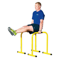 Barre de traction horizontale réglable jaune pour la salle de sport à domicile, station de dips