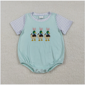 Combinaison pour bébé garçon avec broderie de canards sauvages de Pâques SR3630 - Product Image 6