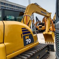Excavatrice Komatsu PC70 d'occasion bien entretenue, 7 tonnes, godet de 0,28 m, faible entretien, longue durée de vie