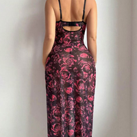 Sfy-B148 Robe de Nuit Romantique Passion Résille Nuisette Sexy en Dentelle Fleurie Transparente pour Boudoir