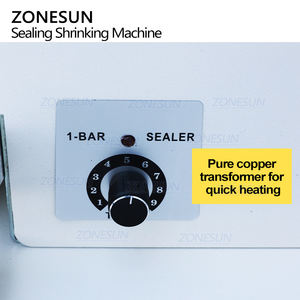 ZONESUN-Máquina de sellado y encogimiento de paquetes de plástico termorretráctiles, cortador de película de envoltura, manual de mesa, de tamaño pequeño, para el - Product Image 2