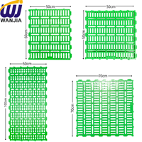 WANJIA Nouveau plancher en plastique durable à lattes pour l'élevage, résistant à l'humidité, pour la circulation des animaux, panneaux anti-fuite de fumier bleus 60x60cm pour bovins et ovins