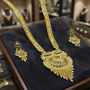 Venta al por mayor 14K 18K 24K Micro Gold Filled collares largos tradicionales, joyería de moda, latón Micro Gold Plated formando conjunto de joyas - Product Image 3
