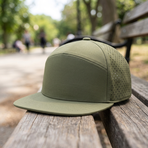 Casquette de baseball unisexe réglable, respirante, à 7 panneaux, à visière plate, imperméable, perforée au laser, pour toutes les saisons, idéale pour le golf - Product Image 1