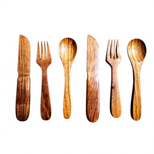 Juegos de Cubiertos de Madera Vintage de Moda, Súper Calidad, Reutilizables, Japoneses, Personalizados para Fiestas, Viajes, Utensilios Únicos, Pulidos a Mano - Product Image 3