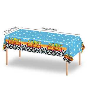 Ensemble de vaisselle jetable à thème Joyeux Anniversaire avec motif Ciel Bleu et Nuages Blancs, fournitures de décoration pour fête d'anniversaire - Product Image 4