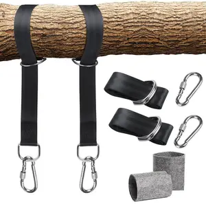 HA-021 Heavy Duty Hammock Tree Swing Hanging Straps with Lock Snap Carabiner