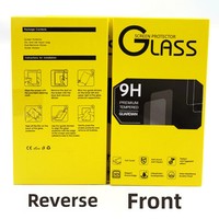 Boîtes d'emballage pour protecteurs d'écran en verre trempé en stock, pelliculage mat recyclable ; Papier d'emballage pour coques de téléphone et films liquides en gel