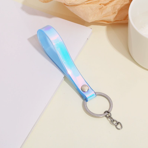 Gantungan Kunci Tali Ponsel Laser Reflektif DIY, Tas Pergelangan Tangan Carabiner PVC Tahan Air, Grosir - Product Image 3
