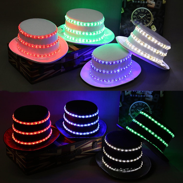 Danseur de fête Led Flash Glowing Hat Rechargeable Performance Led Hat pour Bar Club