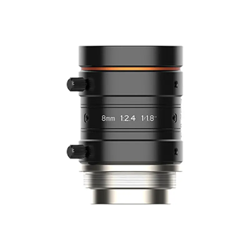 HIKROBOT MVL-HF0824M-10MP 10MP 8Mm F2.4 1/1.8 "Lensa Kamera Penglihatan Mesin C-mount Fokus Tetap
