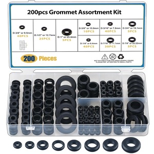 ชุดปลั๊กยางกันไฟแบบกลวง 200 ชิ้น วัสดุ EPDM สำหรับป้องกันสายไฟในรถยนต์ - Product Image 2