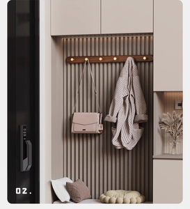 No-Drill Walnut Wood & Brass <b>Wall</b> <b>Hook</b>, Self-Adhesive Coat <b>Hook</b> for Bathroom, Kitchen, Entryway - Product Image 4