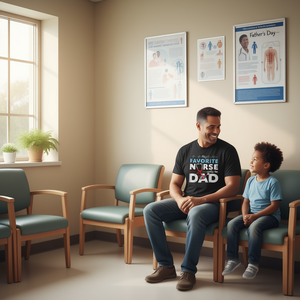 T-shirt « Ma favorite infirmière m'appelle papa » – Cadeau de la fête des pères pour papa, personnel de santé - Product Image 3