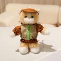 Peluche chat mignonne personnalisable, animal en peluche chat avec vêtements, peluches kawaii, cadeaux d'anniversaire et de fêtes, vente en gros OEM ODM