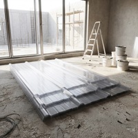 Panneau de toiture en polycarbonate ondulé transparent durable au design moderne avec revêtement UV, feuille de fibre de verre colorée
