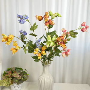 Bouquet de fleurs artificielles en soie, décoration de mariage, décoration de la maison, accessoires d'extérieur, moins de 10 cm - Product Image 1