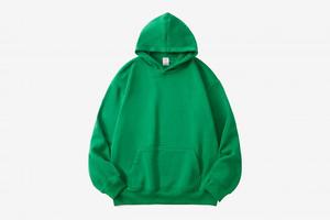 Unisex Oversized Hooded Sweatshirt Solid Color Cotton Fleece Casual Pullover Hoodie Autumn Wear - Product Image 4
