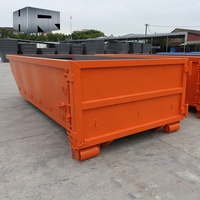 Camion benne basculante à bras articulé pour déchets solides, conteneur de recyclage en acier doux de 10 à 40 mètres cubes