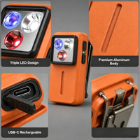 Lampe torche d'urgence mini LED à clipser 570lm, rechargeable USB, étanche IP65, personnalisable, fabrication usine avec 44 ans d'expérience, OEM ODM en gros