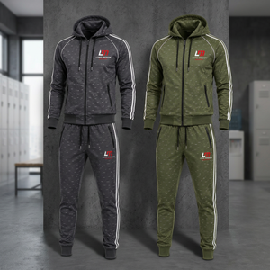 Chándal para Hombre Long Mission con Capucha, Manga Larga, 100% Algodón, Ligero, Estilo Casual de Invierno, Corte Regular, Bolsillos Laterales - Product Image 1