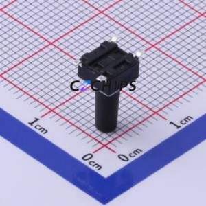 TS-1002S-BR12016 Tactile Switch SMD-4P,6x6mm Switch Single Pole Single Throw Round Button 1.6N Vertical Mount - Product Image 2