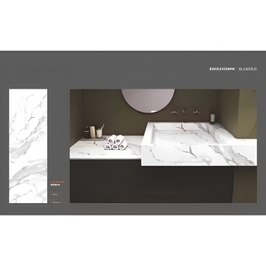 Dalles en porcelaine polies et émaillées 800x2400 mm, 15 mm d'épaisseur, aspect marbre, pierre frittée pour revêtements de sol et meubles d'intérieur - Product Image 2