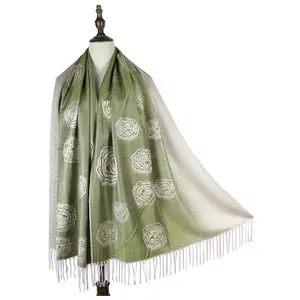 2020 最新时尚围巾波西米亚风格提花材料围巾女士