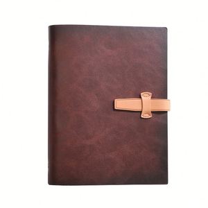 Carnet spirale A5 en cuir PU sur mesure, reliure cousue, planificateur à feuilles mobiles, journal rechargeable, cadeau d'entreprise 100 - Product Image 4