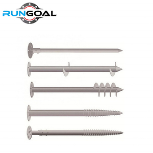 RUNGOAL No Concrete Easy <strong>Installation</strong> Adjustable Ground <strong>Screw</strong> Helical <strong>Pile</strong> for Container House Modular Building Foundation - Product Image 2