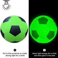 Nouveau ballon de football lumineux à LED pour adultes et enfants, élèves du primaire, n° 4 No. 5 balles d'entraînement en caoutchouc durable, balles lumineuses de nuit
