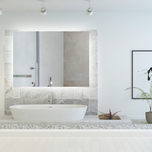 Treo tường Nhôm đóng khung Led Gương phòng tắm ánh sáng gương với nóng - Product Image 2