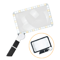 China Square 5x Handheld Elderly Reading Magnifier 48 LEDs Foldable Magnifying Glass