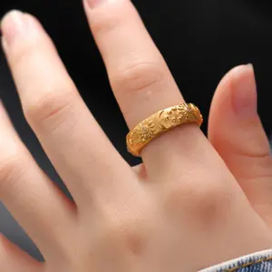 太阳星月戒指不锈钢饰品时尚金属天体女性戒指不可氧化女装礼品新款