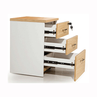 Meuble de rangement de bureau écologique à 3 tiroirs, en bois durable, avec tiroirs de classement sur pieds, vente directe usine