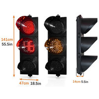 Feux de signalisation piétonnière LED rouge et vert de sécurité, étanches IP53, 12VDC, 300 mm, fabriqués par [Nom du fabricant]