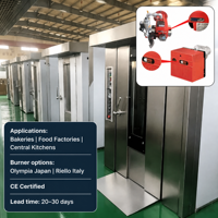 Four rotatif robuste à 64 plateaux, programmable, à commande numérique, électrique/gaz, pour boulangerie industrielle, traitement du blé, faible consommation
