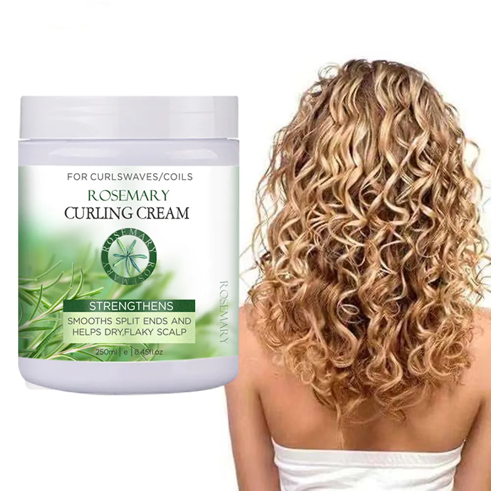 Anti Frizz Professional Hair Styling Curl Defining Cream Rosemary Essential Oil 4c Curly Hair Curl Cream