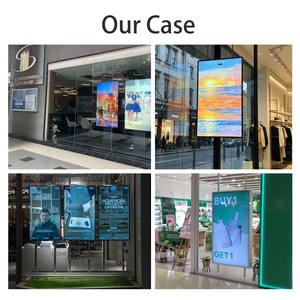 Écrans d'affichage numérique muraux suspendus pour publicité LCD, 55 pouces, Android, haute luminosité, <span class=keywords><strong>double</strong></span> face, pour vitrine - Product Image 3